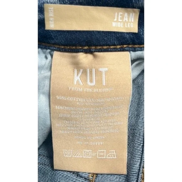 KUT From The Kloth Womens Sz 4 High-Rise Wide-Leg Jeans Flattering Fit-1549 - Picture 6 of 7